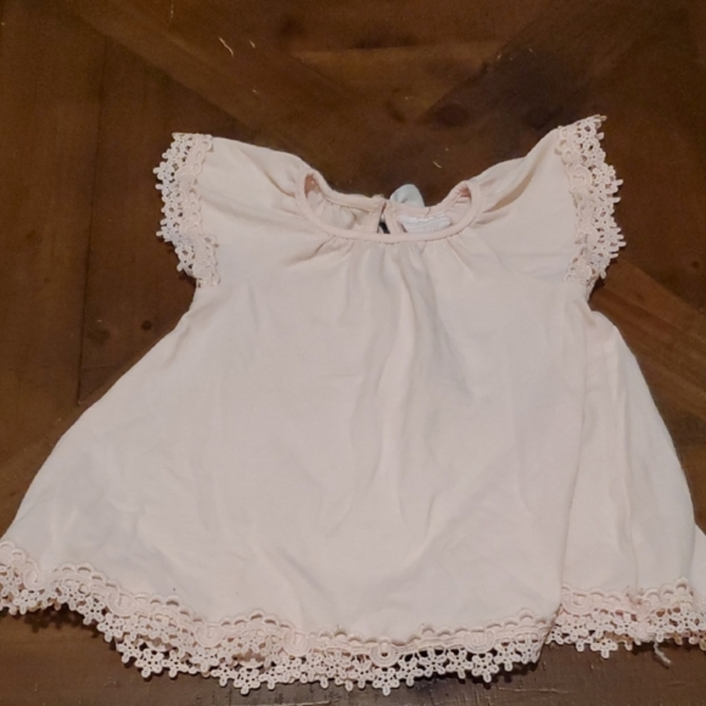 Shabby Chic Blush Dress with Delicate Lace